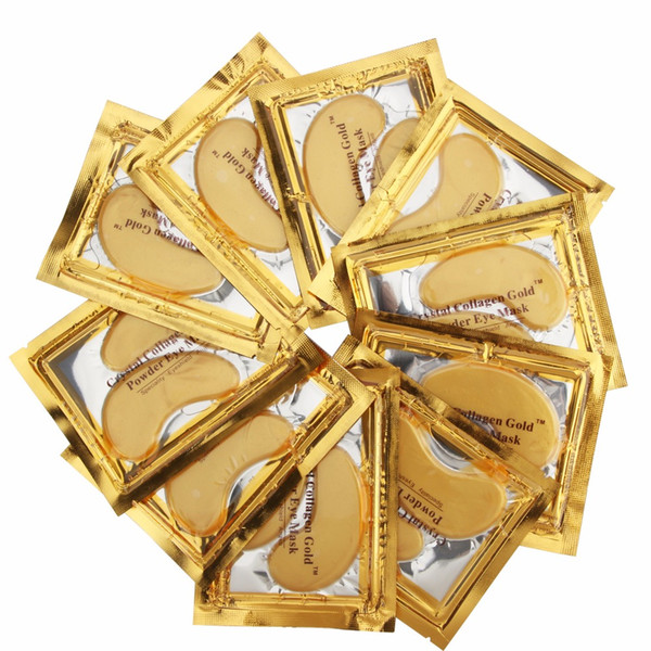 Wholesale- Gold Crystal Collagen Sleeping Eye Mask Hotsale Eye Patches Maas 100pcs=50 pack Fine Lines Face Care Skin Care