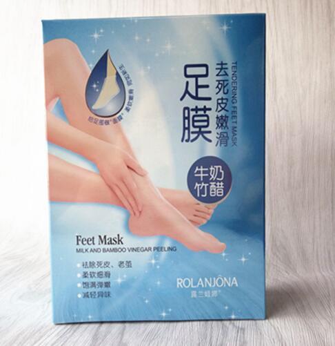 Milk Bamboo Vinegar Feet Mask remove dead skin Rolanjona Feet Mask Moisturising feet skin exfoliating feet mask foot remove old skin