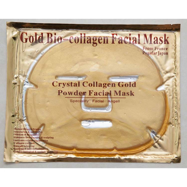 2000pcs Anti-aging Gold Bio-Collagen Facial Mask Face Mask Crystal Gold Powder Collagen Facial Mask Moisturizing In stock