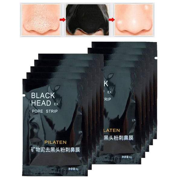 200pcs PILATEN Facial Minerals Conk Nose Blackhead Remover Mask Pore Cleanser Nose Black Head EX Pore Strip free shipping 0032MU