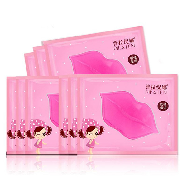 100 Pcs set PILATEN Crystal Collagen Lip Mask Collagen Protein Crystal Women Replenishment Lip Film Lip color anti cracking