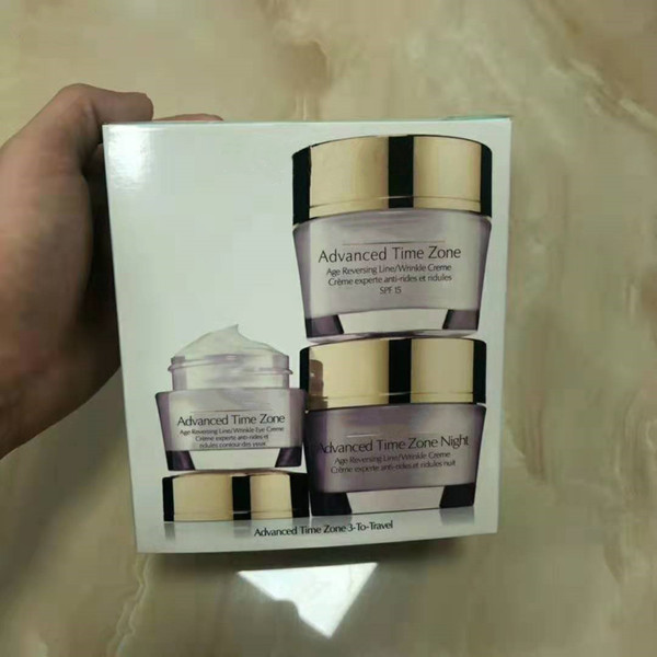 Hot Advanced Time Zone 3-To-Travel day creme + Night creme +Eye creme 3pcs Travel Exclusive set Moisturizing cream.