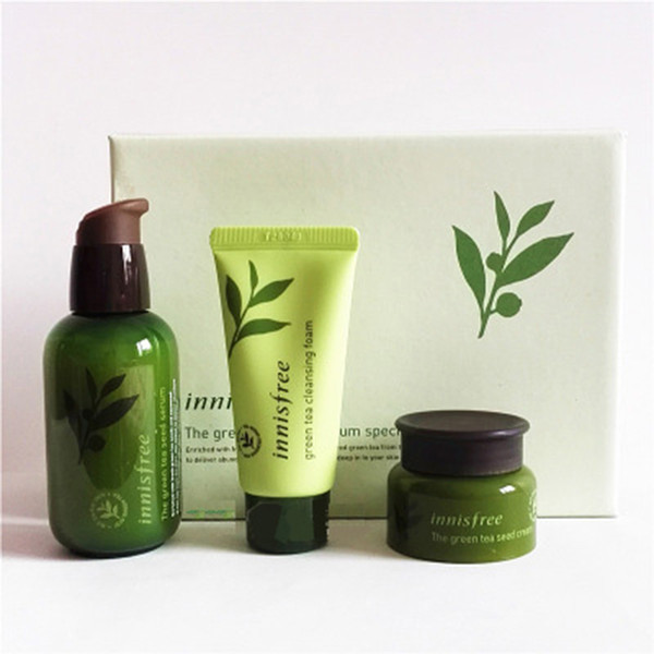 Innisfree The Green Tea Seed Serum Special Care Set 3 in 1 3 pcs a set Free Shipping