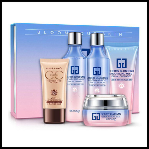 BIOAQUA Sakura Moisturizing Water and Light Set Gift Box FACE CARE SET FACIAL MAKE UP DROP SHIPPING EPACK