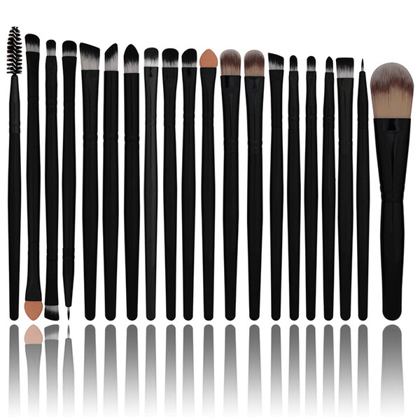 Makeup Eye Brush Set 20 Pcs Eyeshadow Brushes Makeup Brush Set (Piano Black)