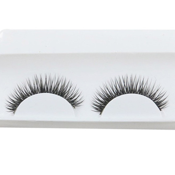 2017 1Pair Eye lashes Natural Long Beauty Dense A Pair False Handmade Thick Fake Eyelashes Extension 3D Lashes Makeup Black set