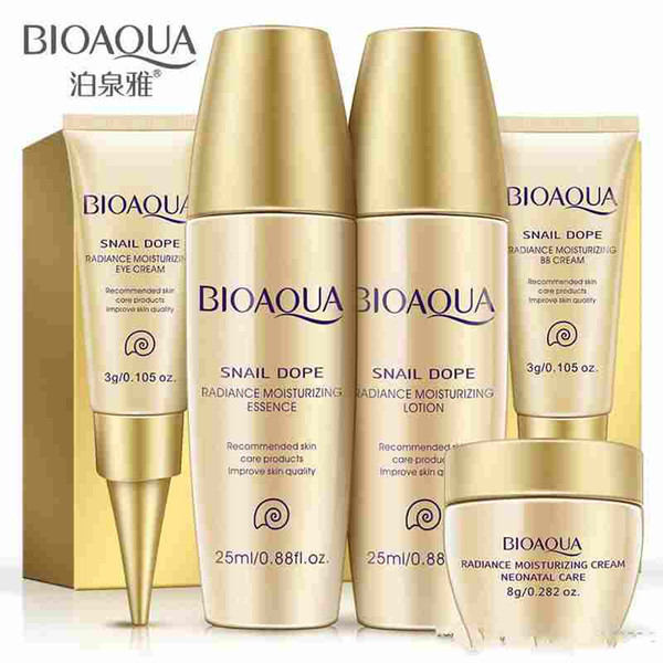 BIOAQUA Brand Face Skin Care Set 5Pcs Facial Cream 50g Eye Cream Toner Essence Lotion 25ml Brightening Moisturizing Concealer