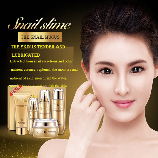 BIOAQUA Repair & Brighting Skin Glow Wonderful Vitality Import Snail set skin care 5 pcs/ set DHL free shipping 20