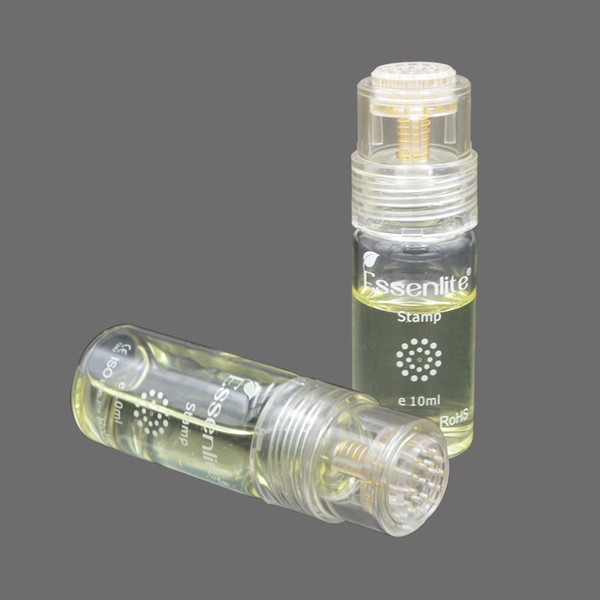 24K 20 pins Micro Needle Derma Roller Serum Bottle Hydra Derma Stamp Dermaroller for Scras Treatment