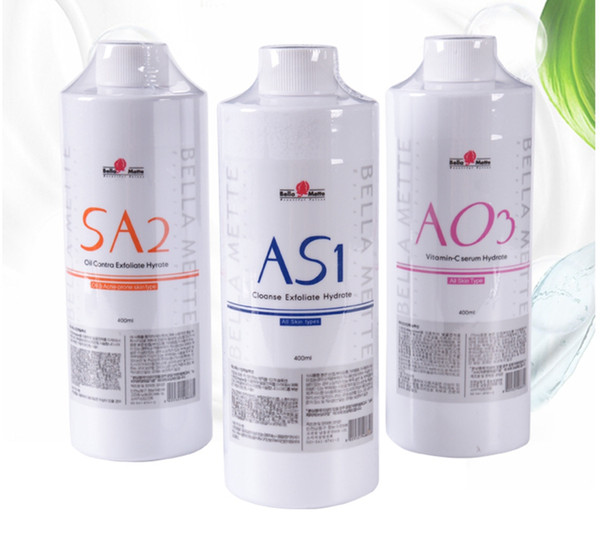 Newest Concentrated 400ml AS1 SA2 AO3 Aqua Peeling Solution for 6in1 7in1 8in1 Hydra Vitamin Water Dermabrasion Face Clean SPA