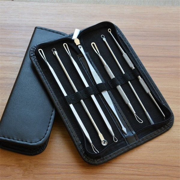 7Pcs/set Blackhead Remover Tools Kits Pimple Blemish Extractor Acne Remover Tool Set Make Up Beauty Tool Kit Black Head Good quality