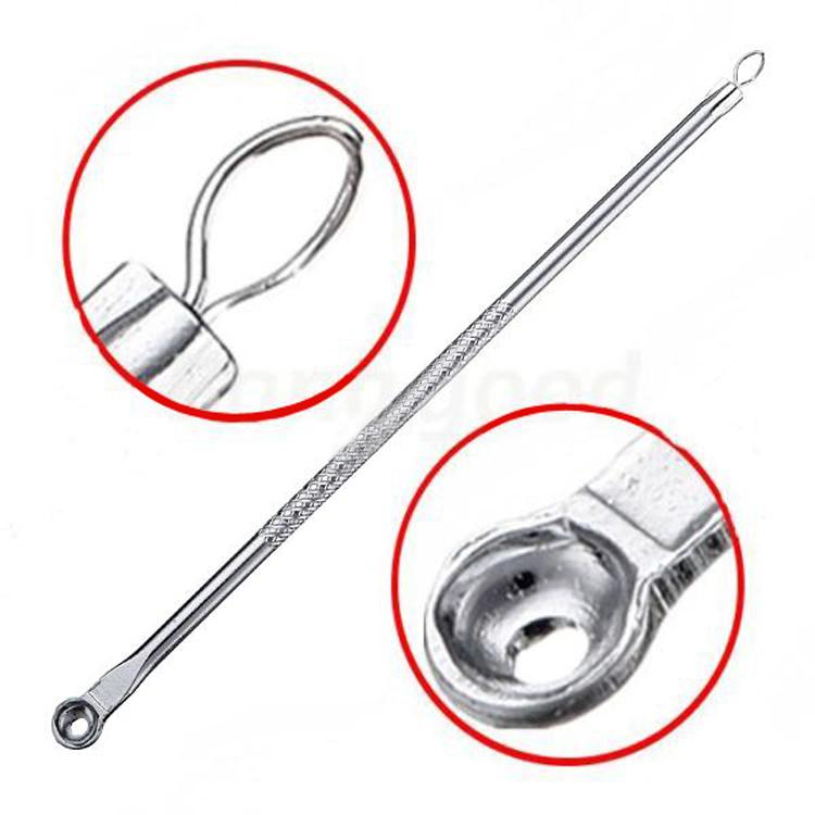 2pcs Pro Silver Blackhead Comedone Remover Acne Blemish Pimple Extractor Tool Drop Shipping HB-0020-2PCS