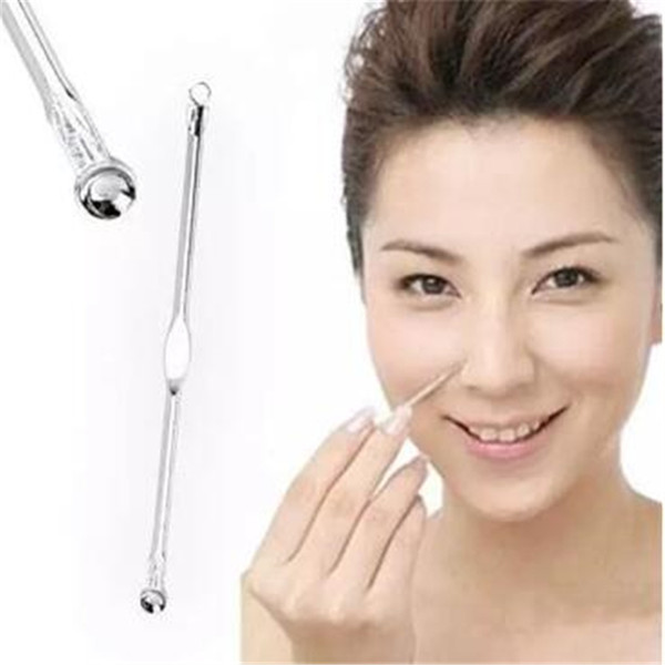Cosmetic Tool Silver Blackhead Comedone Acne Blemish Extractor Remover free shipping DHL