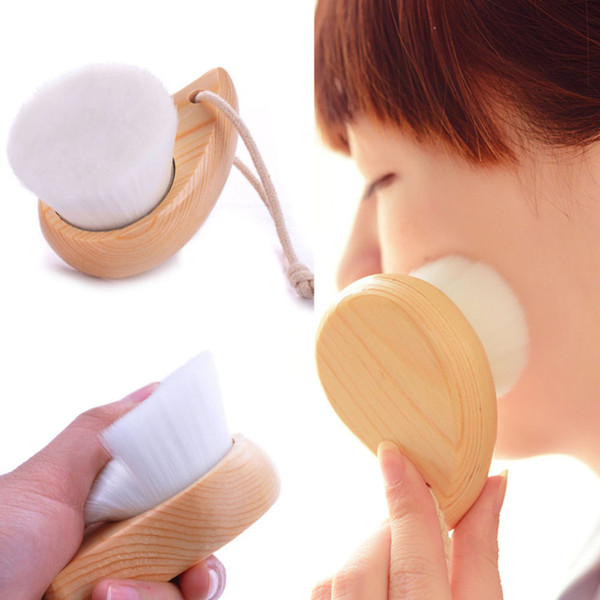 Beauty Face Wash Brush Cleaning Makeup Brushes Soft Fiber Facial Cleansing Clean Pore Care Brush Wood Handle Make Up Tools