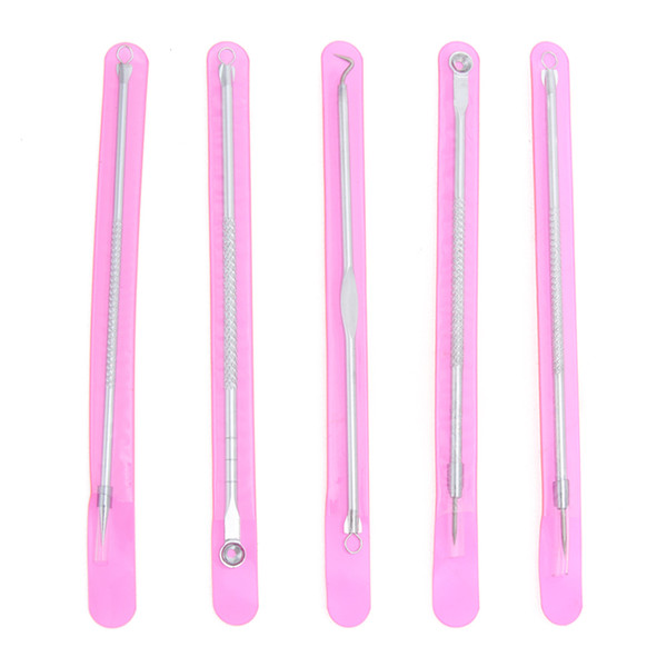 5PCS/set Acne Needle Face Skin Care Stainless Steel Blackhead Blemish Acne Pimple Extractor Remover Kit Tool Cleanser Beauty Kit