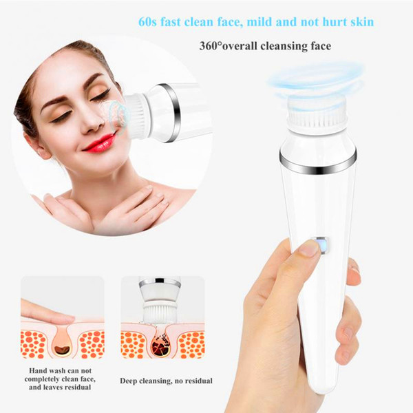 New Arrival 3 in 1 Waterproof Electric Facial Washing Brush Cleaning Machine Skin Care Eye Facial Brush Deep Cleaning Instrument