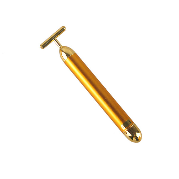 2019 Energy Beauty Bar 24K Gold Pulse Firming Massager Facial Roller Massager Beauty Care Vibration Facial Massage Electric