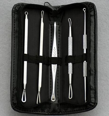 5pcs/set needle Stainless Steel Skin Care cleaning Needle Cosmetic Tools Silver Plated Blackhead Acne Remover Needle Tool