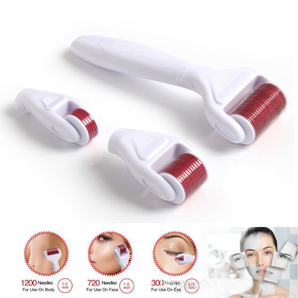 CE Approval Dermaroller Microneedle 4 in 1 Derma Roller Microneedling Roller For Stretch Mark Deep Scar Microneedle Roller For Face Care