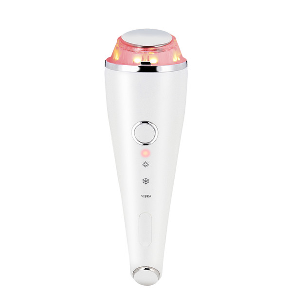 2017Korea Newest Wrinkle Remover Machine Warm and Cold LED Vibration Electrical Facial Massage Machine For Home Use with CE DHL Free Shippin