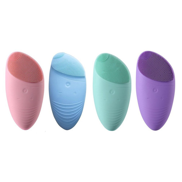 Ultrasonic Electric Facial Cleanser Brush Cleaner Waterproof Silicone Face Massager Vibration Skin Remove Blackhead Pore Cleanser