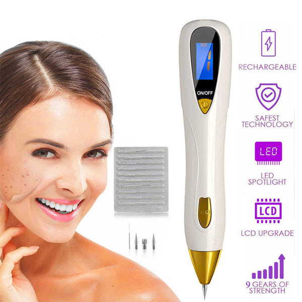 9 Levels LCD Display Laser Mole Freckle Pen Wart Corns Dark Spot Remover Skin Care Salon Beauty Machine