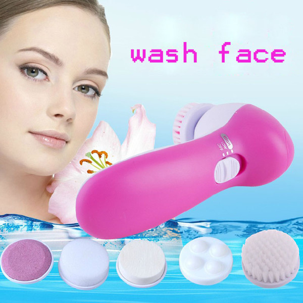 5 pieces / sets replace facial cleansing brush electric face brush cleansing tool acne removal tool Brush cleansing instrument accessories