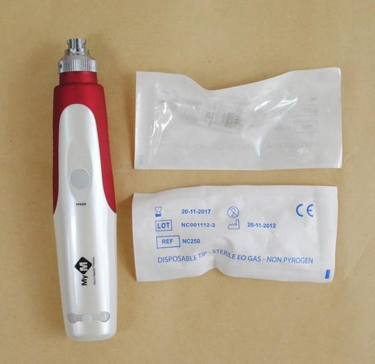 Electric Derma Stamp Pen,Dermal Needle 12 Pins,Titanium Dermaroller For Acne Scar-Dermapen