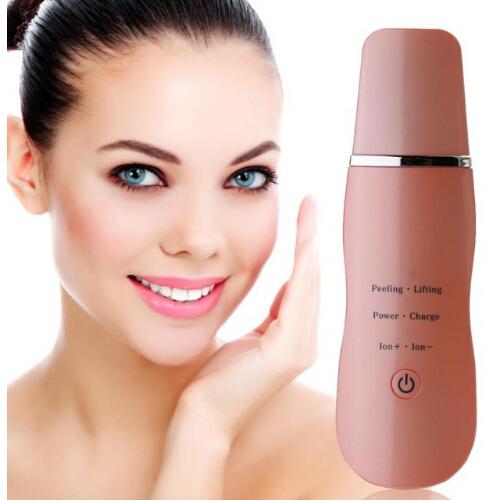 Rechargeable Ultrasonic Face Skin Scrubber Facial Cleaner Peeling Vibration Exfoliating Pore Cleaner Tool Facial Cleansing Devices