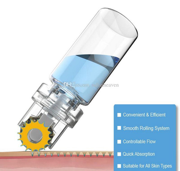 Automatic Derma Roller Microneedle Medical Devices & Cosmetics Dermaroller With 64 Titanium Needles And Gel Bottle For Skin Care