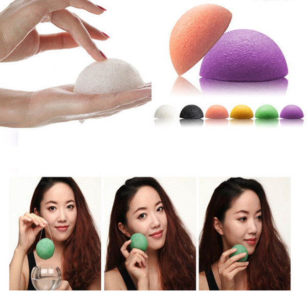 2016 New Natural Konjac Konnyaku Facial Puff Face Wash Cleansing Konjac Sponge 300pcs/lot Free DHL Shipping