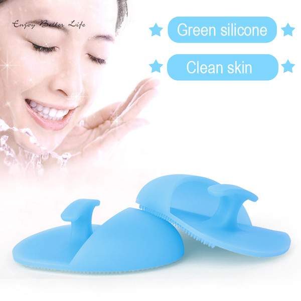 Facial Exfoliating Brush Soft Silicone Wash Face Cleaning Brush Pad Massage Washing and Pore Cleanser Skin SPA Scrub Cleanser Tool