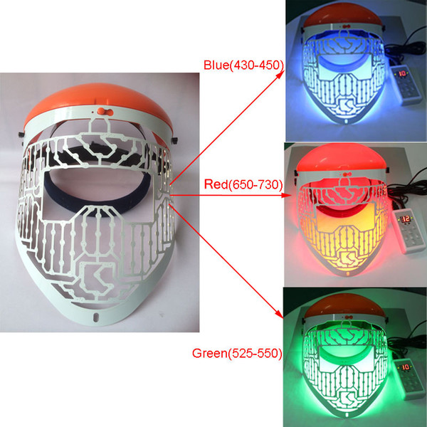 LED Facial Mask Skin Rejuvenation acne removal treatment Led Photon Face Mask Beauty Therapy 3 Colors Lights