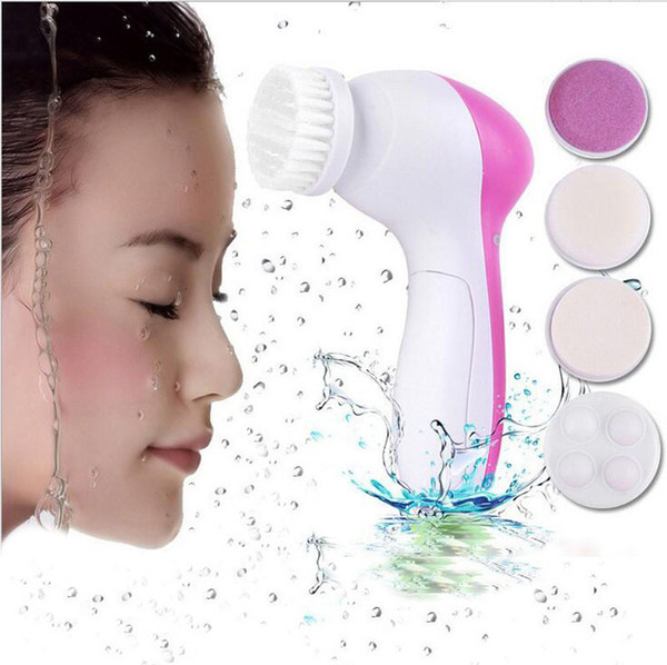 Deep Clean 5 In 1 Multifunction Electric Facial Cleaner Face Cleansing Spa Skin Care Scrubber Brush Massager Dead Skin Remover ZA1911