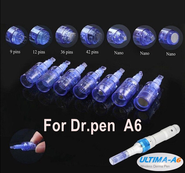 10pcs 1/3/5/7/ 9/12/36/42/Nano pin derma pen tips Rechargeable wireless Derma Dr. Pen ULTIMA A6 needle cartridge