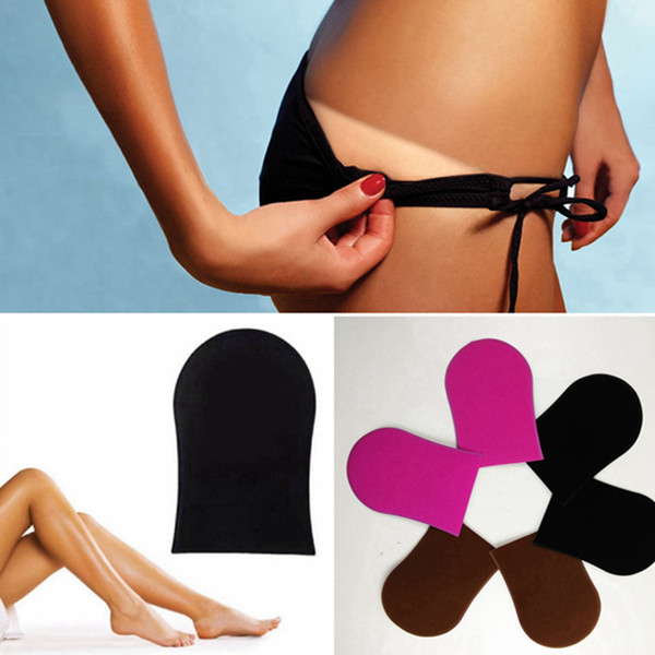 3 Colors Velvet Self Tanner Sunless Self Tanning Applicator Mitt Glove Lotion Spray Mousse Tanner AAA347