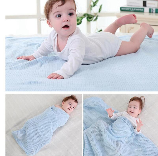 70*90cm baby Blanket Knitted Crochet Sleeping Bags Toddler Newborn Photo Swaddling Nursery Bedding Stroller Cart Swaddle Robe 50Pcs