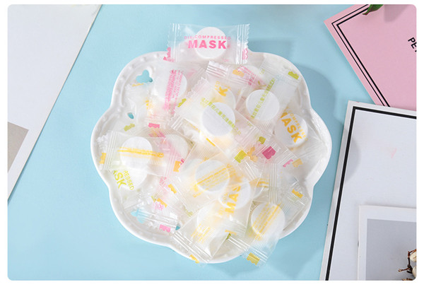 Folded mask granules DIY candy pie compressed mask paper Plus large non woven paper film 90 pcs