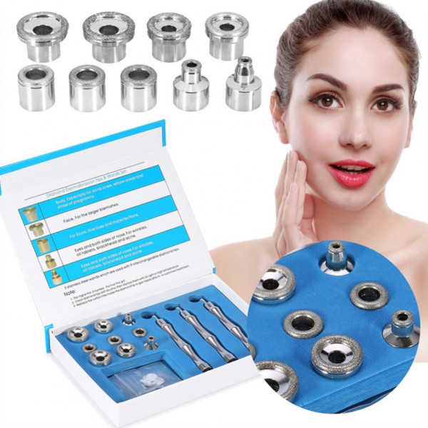 2018 Promotion! Diamond Microdermabrasion Dermabrasion Stainless Steel 9 Tips 3 Wands Cotton Filter Skin Care Beauty Device