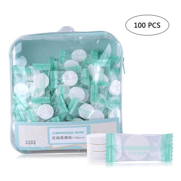 100Pcs Ultra-Thin Moisturizing Disposable Compressed Facial Mask Cotton Facial Sheet DIY Face SkinCare Wrapped Masks Paper