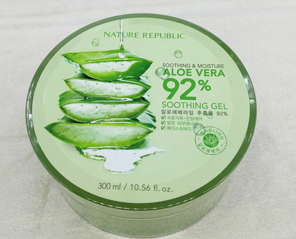 Nature Republic NEW Soothing Moisture ALOE VERA 92% GEL (300ml) 10.56 Fluid Ounce After Sun repair Aloe Vera gel Sleep mask