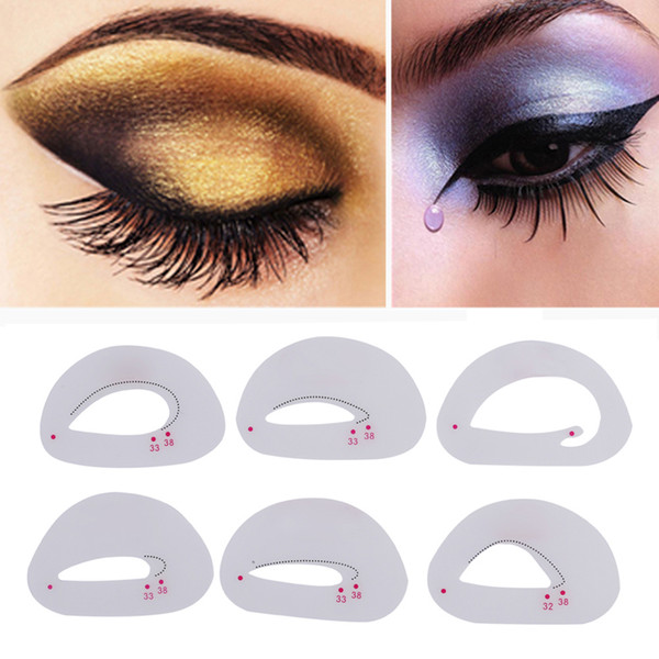 6pcs/set Eyeshadow Models Cards Eyebrows Stencils Makeup Stencil Described Eyebrows Eye Shadow Models Cards Eyeliner Makeup