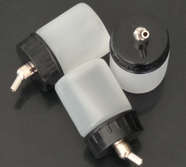 White Platic Airbrush Bottles for Wholesale - 22CC NEW 10PCS Airbrush Air Brush White Bottle Jar / Standard Suction Lid