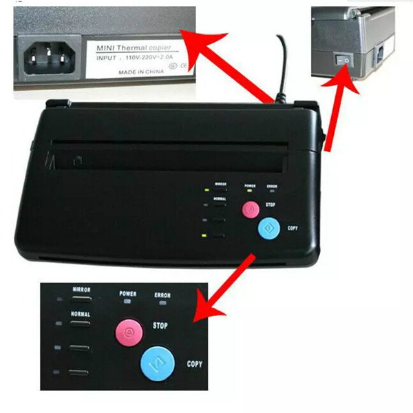 Wholesale New A4 Transfer Paper Black Tattoo Copier Thermal Stencil Copy Transfer Machine Hot Free Shipping