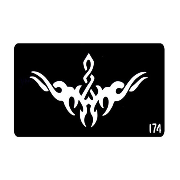 Wholesale-Hot Sell Reusable Airbrush Glitter Tattoo Stencils For Painting Template Stencil Tatouage T001-174 EE