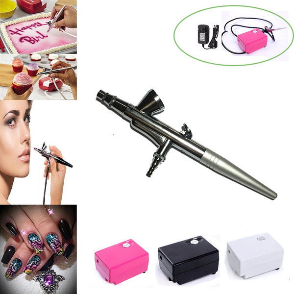 Air Brush Compressor 0.4mm Needle makeup Kit for face body paint spray gun airbrushes cake nails Temporary tattoo