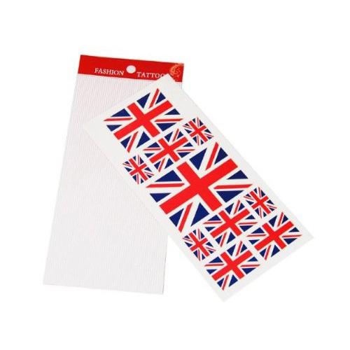 Wholesale- Fans GB Union Jack Flag Tattoo Temporary Body Face Stickers Art