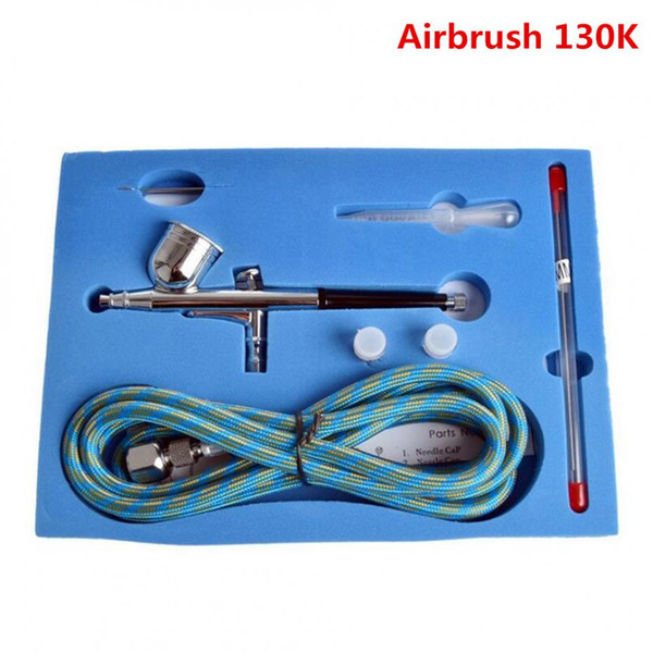 0.2+0.3+0.5mm 7cc Dual-Action Gravity Airbrush Set 130K Spray Gun Nail Art Painting Pen Kit Set Free Shipping