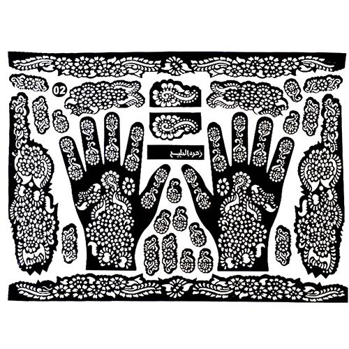 Wholesale- Tattoo Templates Hands/Feet Henna Tattoo Stencils for Airbrushing Mehndi Body Painting