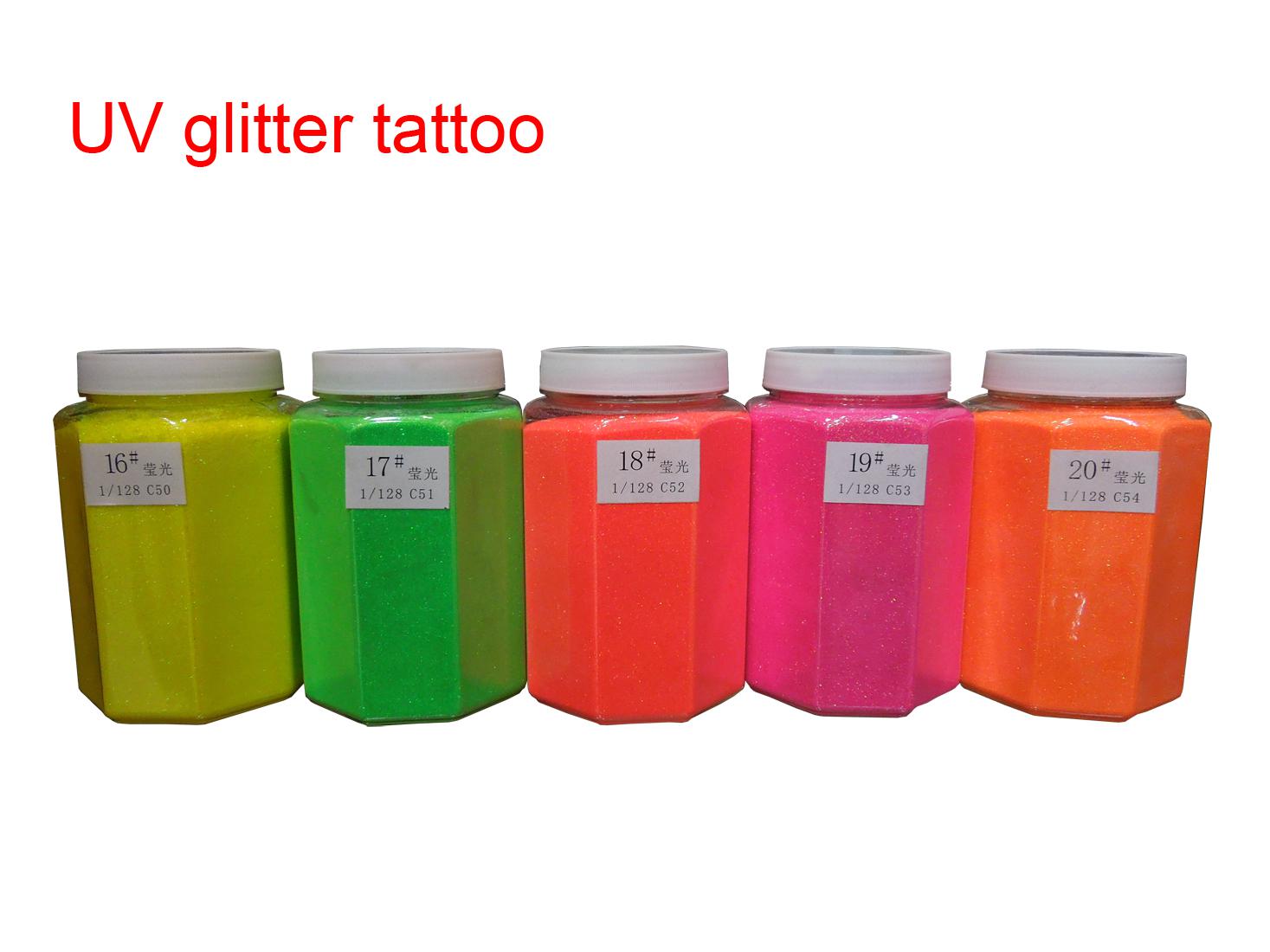 1 KG/barrel High quality UV Glitter Tattoo Powder for Body Art /Temporary Tattoo/ Body Painting - Free shipping